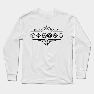 Deco Dice Set Ornament Tabletop RPG Addict Long Sleeve T-Shirt